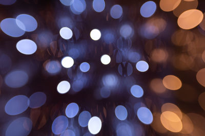 Defocused image of illuminated lights