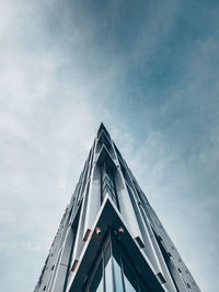 Low angle view of modern building against sky