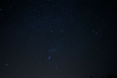 Low angle view of stars against sky at night