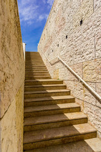 Low angle view of staircase against building