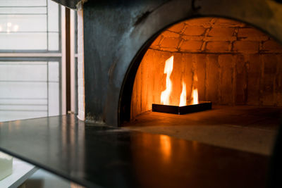 Close-up of illuminated lantern