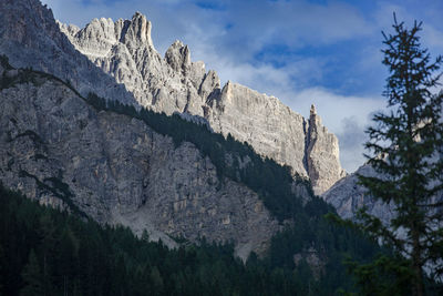 Scenic view of rocky mountains against sky