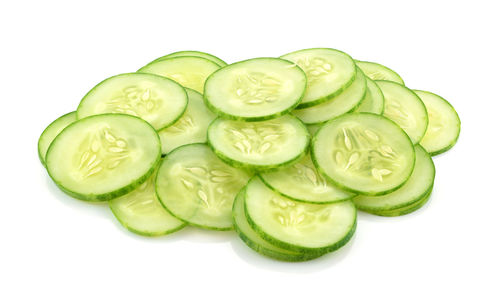 Cucumber on white background.