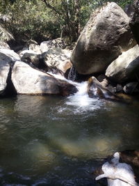 River flowing through rocks