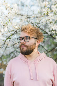 Young man looking away