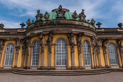 Low angle view of historical building