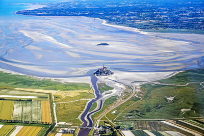 Aerial view of island