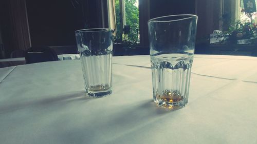 Close-up of glass on table