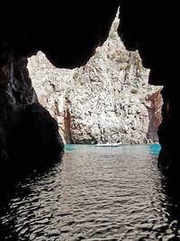 Rock formations in cave