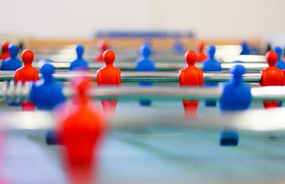 Close-up of foosball