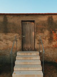 Steps against sky