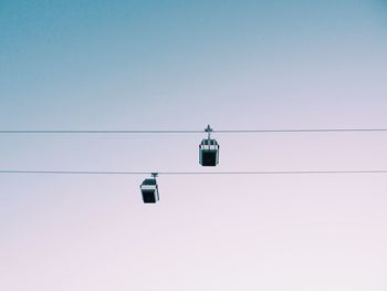 Low angle view of street light against clear sky