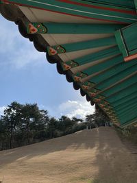 Low angle view of road against sky