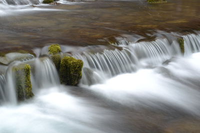 Scenic view of waterfall