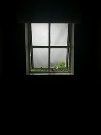 Window in dark room