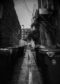 Alley along buildings