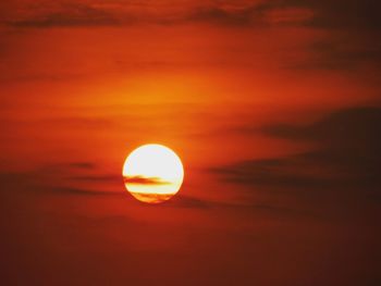 Scenic view of dramatic sky during sunset