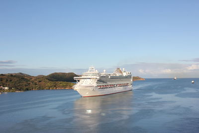 View of ship in sea