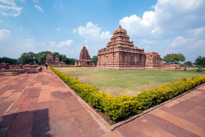 View of temple against cloudy sky