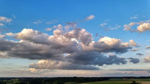 Low angle view of sky over land