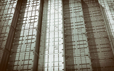 Low angle view of glass building