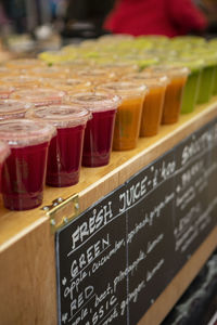 Close-up of drink on table