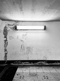 Graffiti on wall of abandoned building