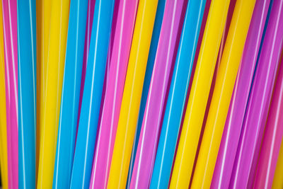 Full frame shot of drinking straws
