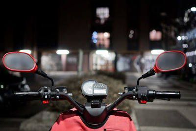 Red motorcycle front details