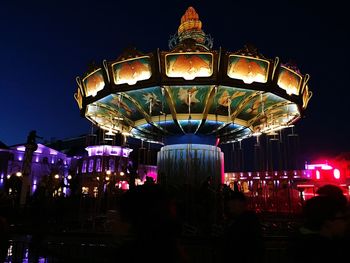 Illuminated city at night