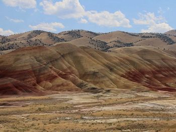 Scenic view of desert against sky