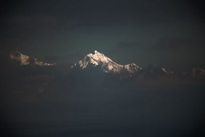 View of volcanic mountain