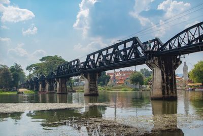 Bridge over river against sky