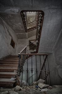 Abandoned staircase of old building