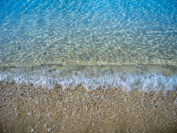 High angle view of beach