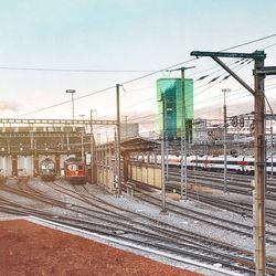 Railroad tracks against sky