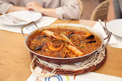 Close-up of food in bowl on table