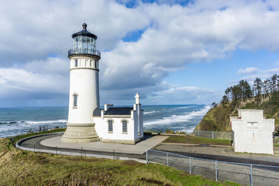 A view of the lighthouse at cape disappointment state park in washington state