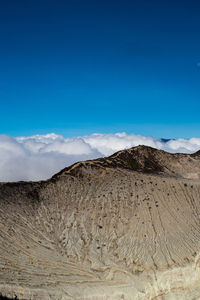 Scenic view of arid landscape against sky