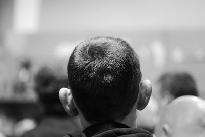 Rear view of a boy