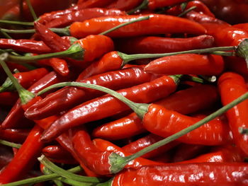 Full frame shot of red chili peppers