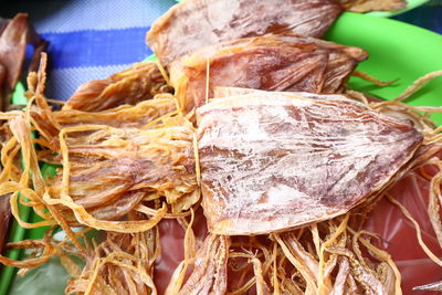 Close-up of dried for sale in market