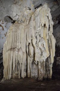 Close-up of rock formation in cave