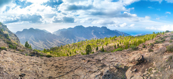 Panoramic view of landscape against sky