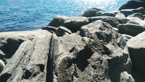 Rocks in sea
