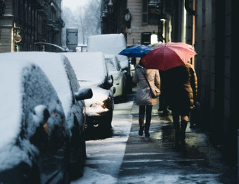 Turin italy winter scene with snow