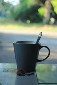 Close-up of coffee on table