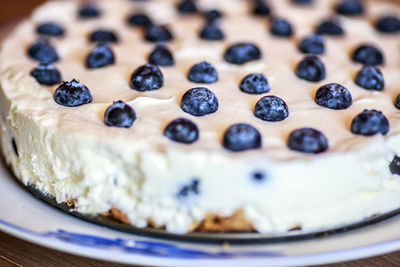 Close-up of cake in plate