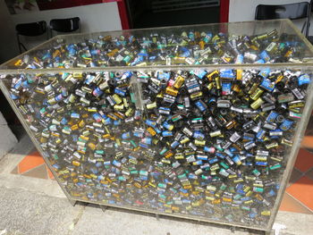 Close-up of multi colored pencils