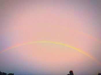 Rainbow in sky